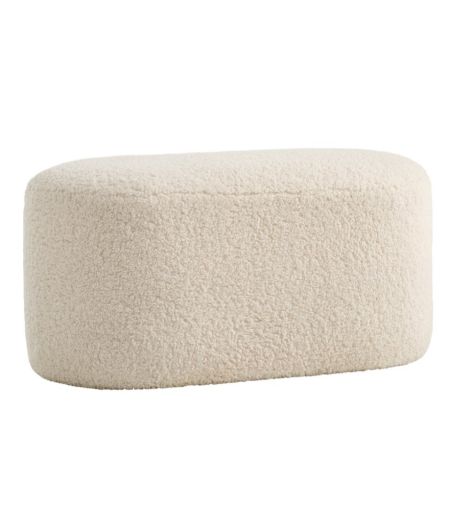 Pouffe OREBO 84x45 off-white teddy