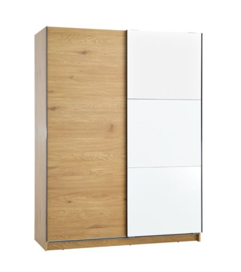 Wardrobe RABERG 150x200 w/mirror warm oak colour