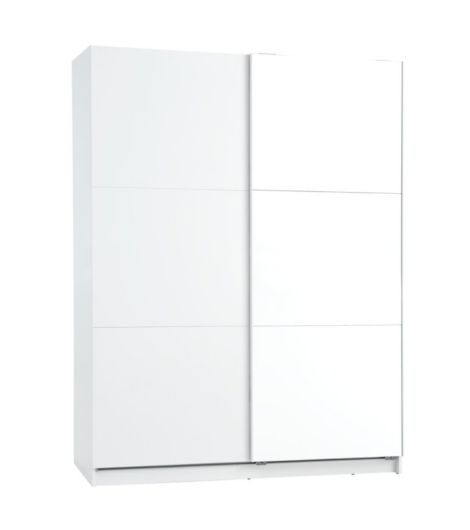 خزانة ملابس RABERG بمرآة - مقاس 150×200، أبيض