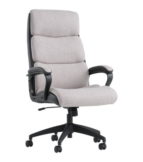 كرسي مكتب MARBJERG - رمادي / جلد اصطناعي أسود