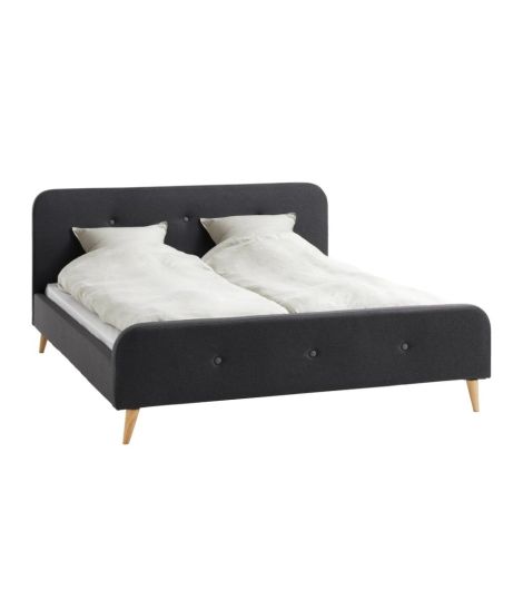 Bed frame KONGSBERG 180x200 grey fabric