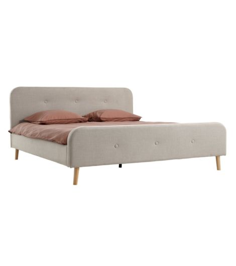 Bed frame KONGSBERG 180x200 beige fabric