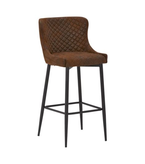 كرسي عالي PEBRINGE بمسند ظهر - نسيج بني / أسود