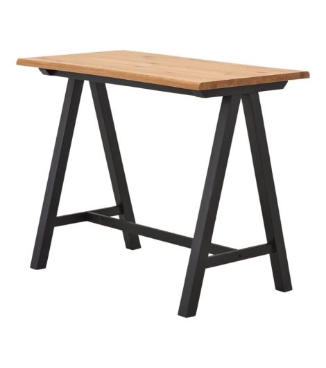 طاولة مشروبات عالية SANDBY - أبعاد 71×128 سم، بلوط بيج / أسود