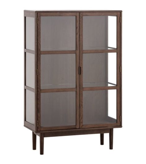Display cabinet VESTERBY low 2 doors dark oak