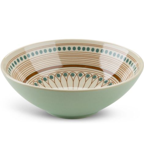 سلطانية MAK من الفخار - قطر 18 × ارتفاع 6 سم، ألوان متعددة