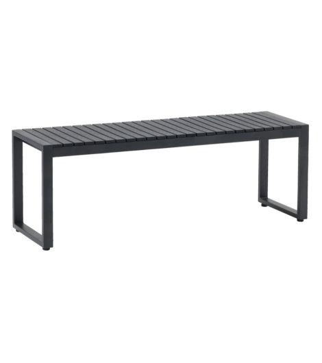 مقعد طويل SAUNTE للحدائق - عرض 120 × عمق 35 سم، أسود