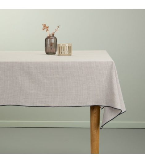مفرش طاولة BREARVE - مقاس 140×240، بيج سم، رمادي