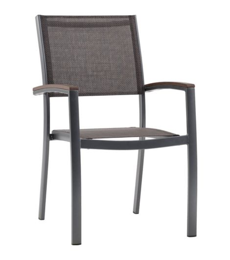 كرسي MADERNE قابل للتكديس - رمادي