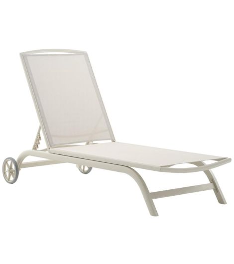 كرسي استلقاء خارجي HANSTHOLM - عرض 76× طول 200 سم، بيج