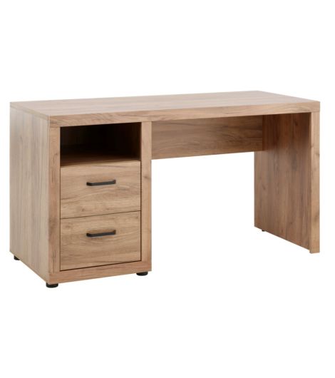 مكتب LINTRUP بدرجين - مقاس 60×140، لون البلوط البري الطبيعي