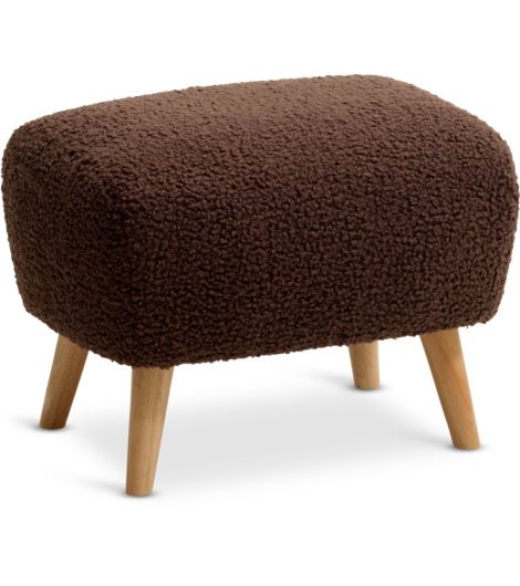 مقعد بوف VILDSUND - مقاس 52×41، نسيج تدي بني/ بلوط طبيعي