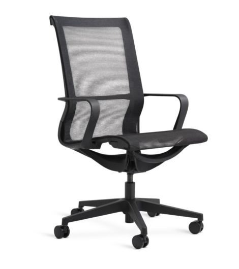 كرسي مكتب FOLBY - نسيج شبكي أسود/أسود