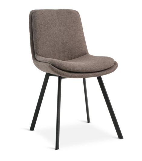 كرسي طعام MELBY - نسيج بني فاتح/أسود