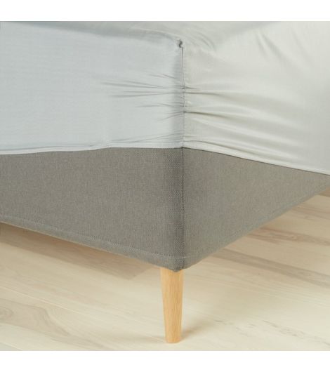 شرشف مشدود MIRIAM من المايكروفايبر - مقاس 90×200×25 - رمادي