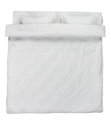 Percale طقم غطاء لحاف مع شرشف OLGA - مقاس 200×220 أزرق/ أبيض