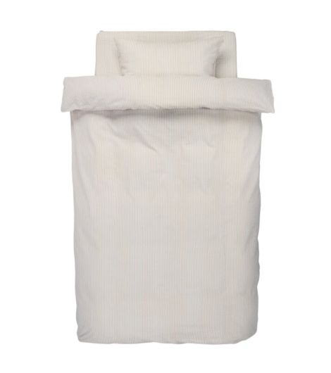 طقم غطاء لحاف مع شرشف STINNE - مقاس 200×140 - أبيض/بيج