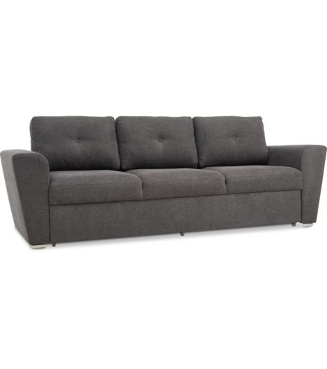 Sofa bed VEJLBY 3 seater dark grey fabric