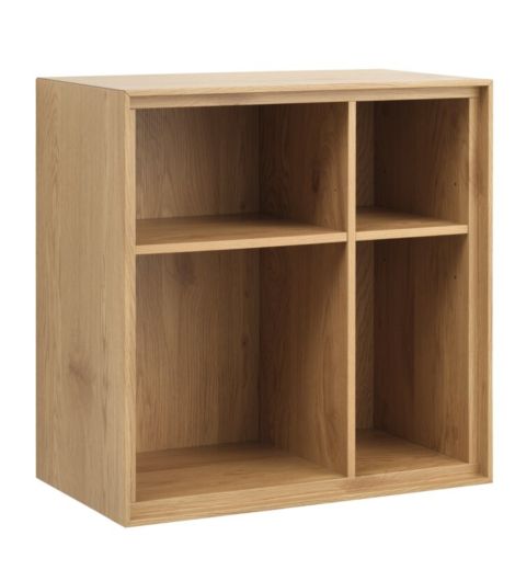 خزانة GEDSER بـ4 أقسام، لون خشب بلوط كثيف