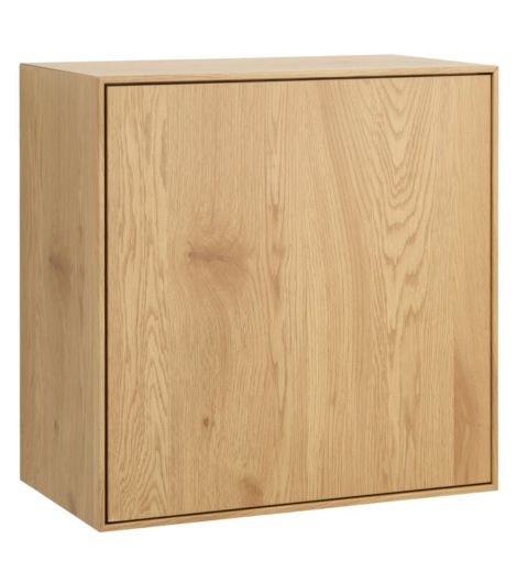 خزانة GEDSER بباب واحد ورف واحد - لون خشب بلوط كثيف