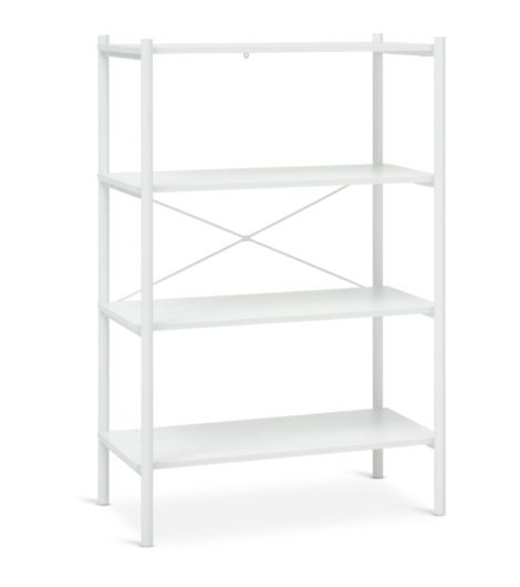 وحدة أرفف LINDVED بـ4 أرفف، أبيض