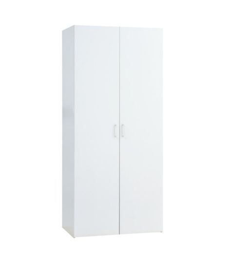 دولاب KORUP ببابين - مقاس 78×176، أبيض