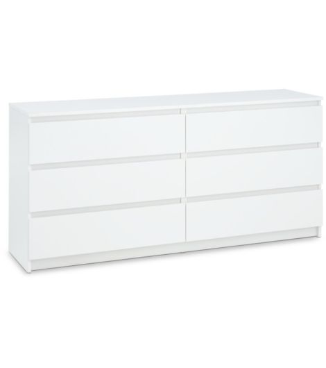 3+3 drawer chest TANGE white