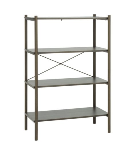 وحدة أرفف LINDVED بـ4 أرفف، لون خشب بلوط غامق