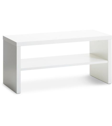 قاعدة تليفزيون KAGSTRUP مع رف واحد، أبيض