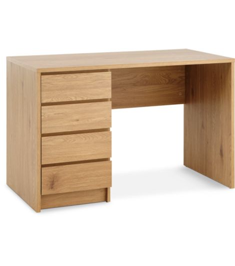 Desk LIMFJORDEN 60x120 4 drawers warm oak colour