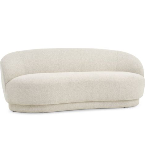 Sofa ANDRUP 3 seater oval beige fabric