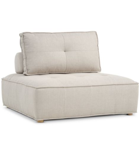 مقعد بوف DAGSTRUP بمسند ظهر، نسيج بيج