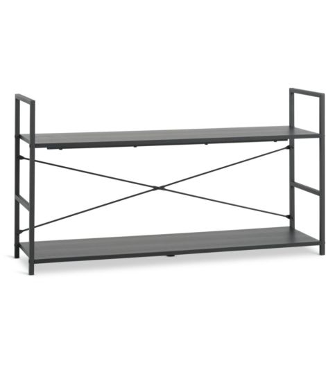 قاعدة تليفزيون ASTRUP مع رف واحد، أسود