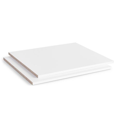 أرفف لخزانة ملابس LIMFJORDEN ثلاثية الأبواب،طقم من قطعتين، أبيض