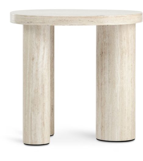 End table LUNDEBORG 38x50 travertine colour
