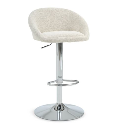 كرسي بار TAULOV، نسيج بيج/كروم