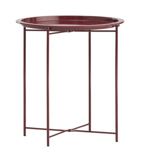 طاولة جانبية RANDERUP - مقاس 47، أحمر عنابي