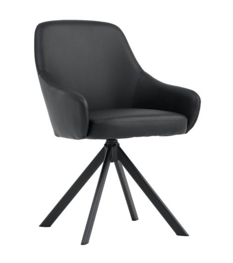 كرسي طعام ROSTRUP دوار، أسود