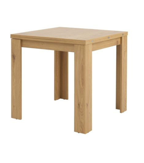 طاولة طعام JUNGEN - مقاس 80×80/160، لون بلوط كثيف