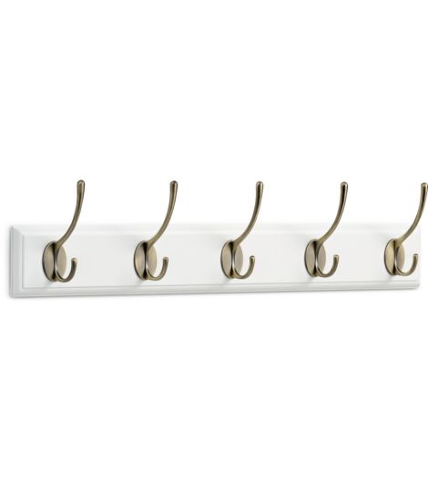 علاقة معاطف MALLING بـ5 خطافات تعليق، أبيض