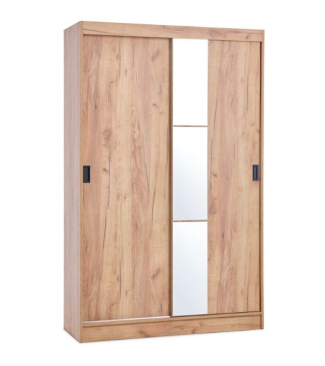 خزانة ملابس ODDER بمرآة - مقاس 120×201، لون البلوط البري