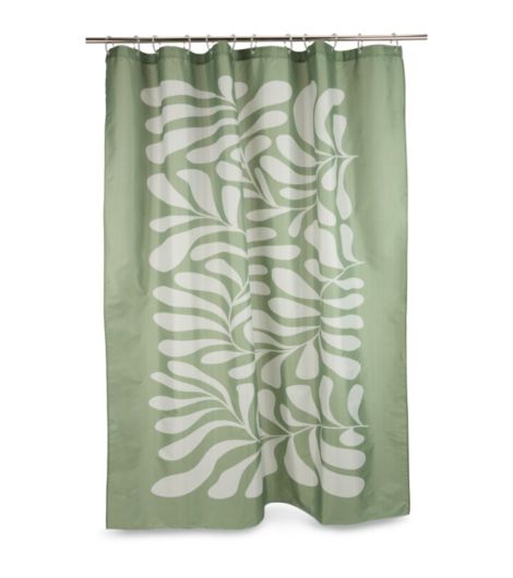 Shower curtain BAGGETORP 180x200 olive green