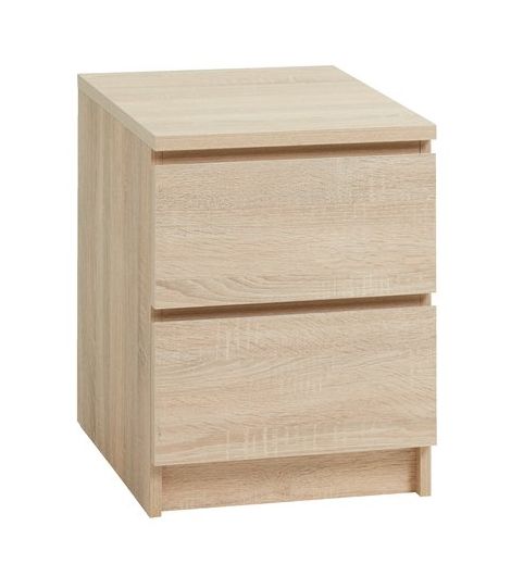 Bedside table LIMFJORDEN 2 drawers light oak colour