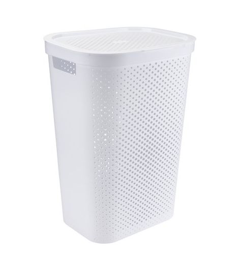 Laundry basket INFINITY plastic white