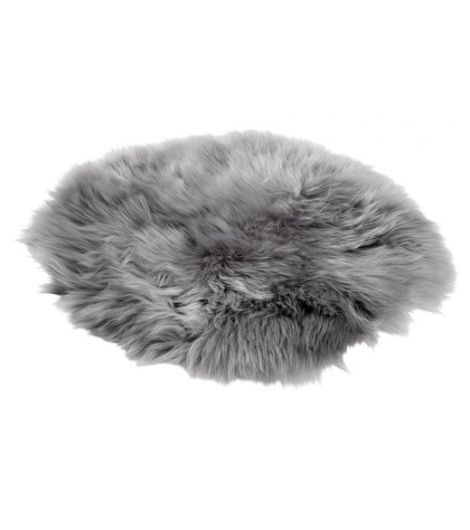 وسادة الكرسي مقاس 34 جلد خروف رمادي