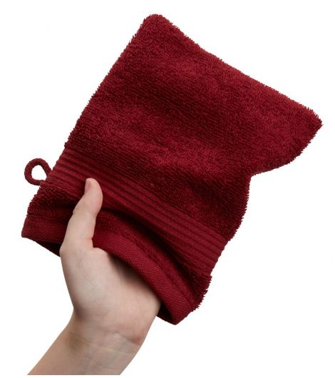 Washing glove KARLSTAD 15x20 burgundy KRONBORG