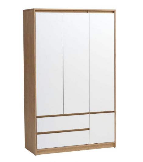 خزانة بلوط وأبيض - 119*193 سم