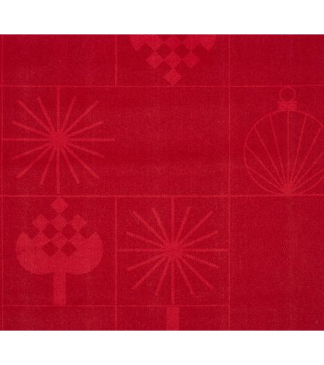 مفرش طاولة للكريسمس 140 سم - أحمر