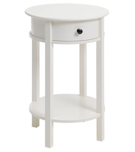 Bedside table EGEBY 1 drawer white