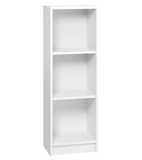 Bookcase HORSENS 3 shelves slim white